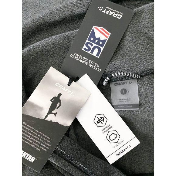 Spartan Race Spark by Craft Gray 1/4 Zip Fleece Lined Pullover Small NEW - Picture 4 of 4